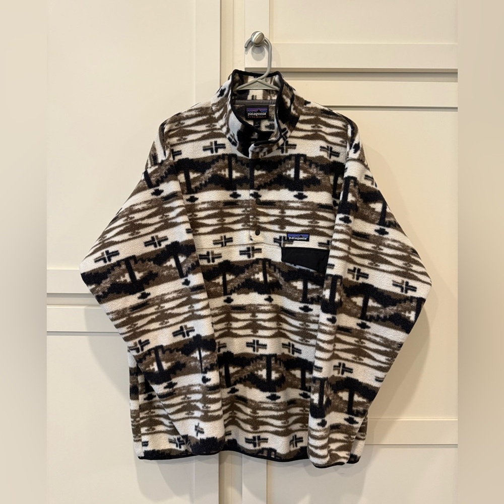 2018 Fall Patagonia Synchilla Snap T Fleece - Sheperd Knit Birch Rare Pattern